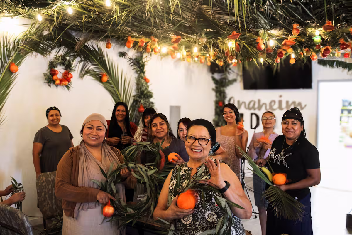 Snowy mountain valley with clouds